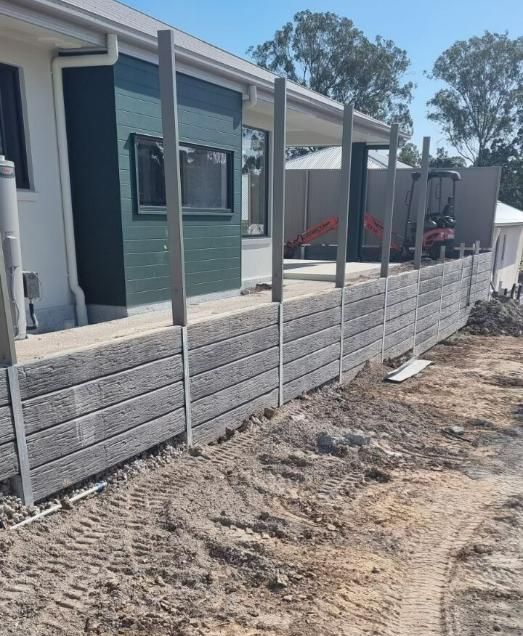 Retaining wall construction