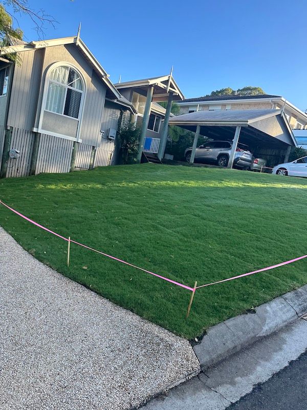 Completed turf installation