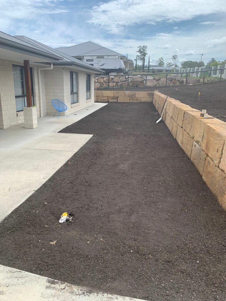 Graded and levelled surface ready for turf